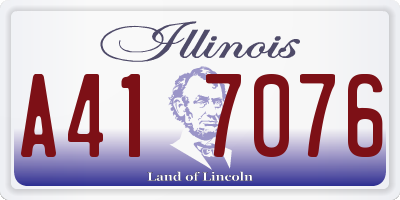 IL license plate A417076