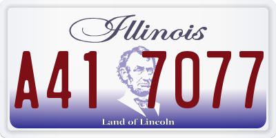 IL license plate A417077