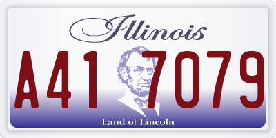 IL license plate A417079