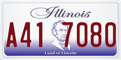 IL license plate A417080