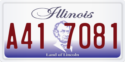 IL license plate A417081