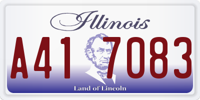 IL license plate A417083