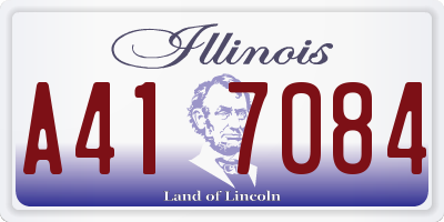 IL license plate A417084