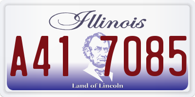 IL license plate A417085