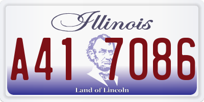 IL license plate A417086