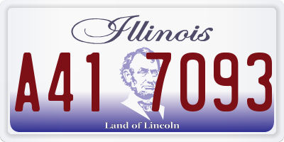 IL license plate A417093