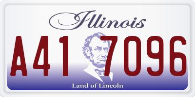 IL license plate A417096