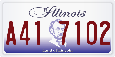 IL license plate A417102