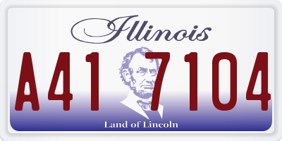 IL license plate A417104