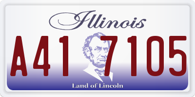 IL license plate A417105