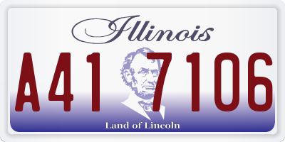 IL license plate A417106