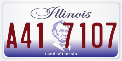 IL license plate A417107