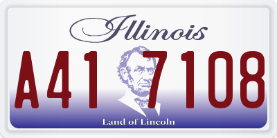 IL license plate A417108