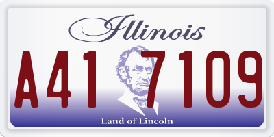IL license plate A417109