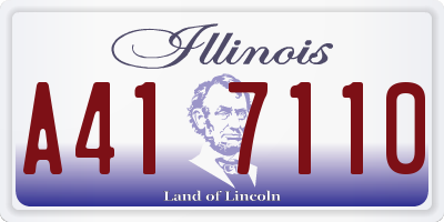 IL license plate A417110