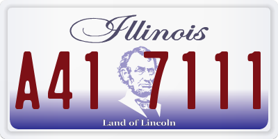IL license plate A417111