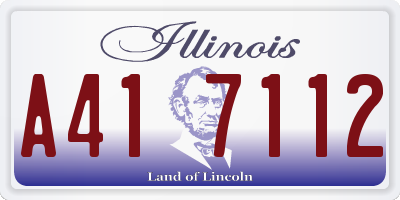 IL license plate A417112