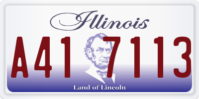 IL license plate A417113