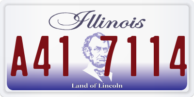 IL license plate A417114