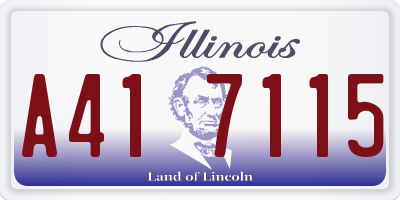 IL license plate A417115