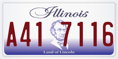 IL license plate A417116