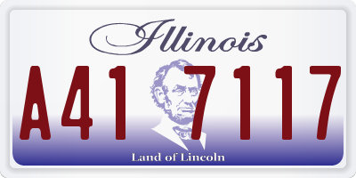 IL license plate A417117