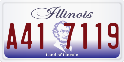 IL license plate A417119