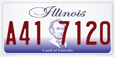 IL license plate A417120