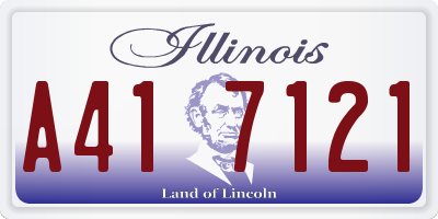 IL license plate A417121