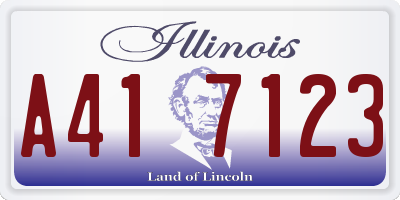 IL license plate A417123