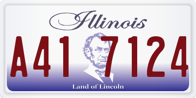 IL license plate A417124