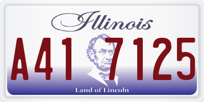 IL license plate A417125