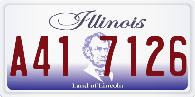 IL license plate A417126