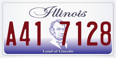 IL license plate A417128