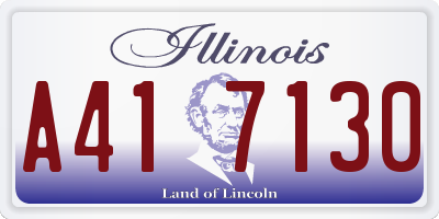 IL license plate A417130