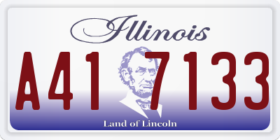 IL license plate A417133