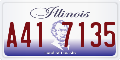 IL license plate A417135