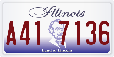 IL license plate A417136