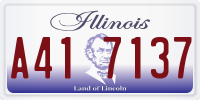 IL license plate A417137
