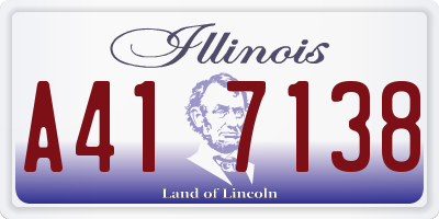 IL license plate A417138