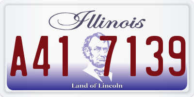 IL license plate A417139