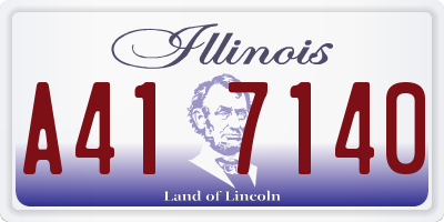 IL license plate A417140