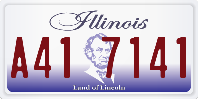 IL license plate A417141