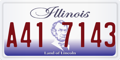 IL license plate A417143