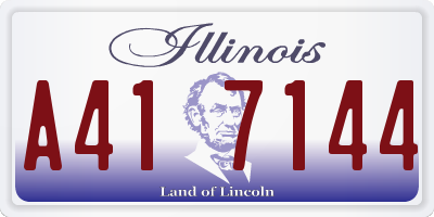 IL license plate A417144