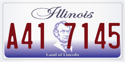 IL license plate A417145