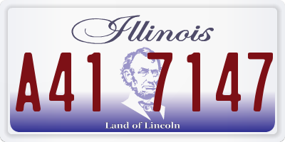 IL license plate A417147