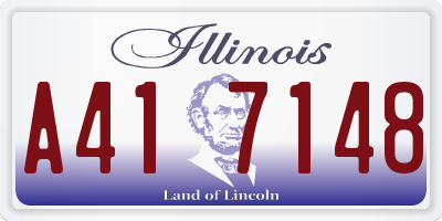 IL license plate A417148