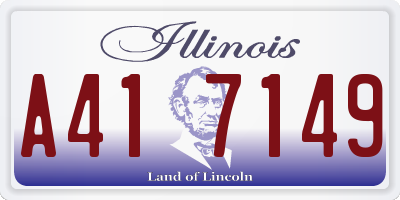 IL license plate A417149
