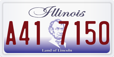 IL license plate A417150